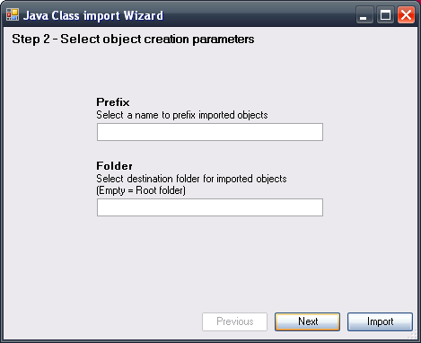 Java Class Import Step 2