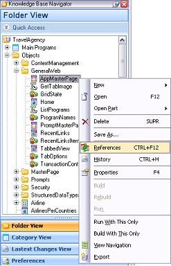 References - Contextual Menu