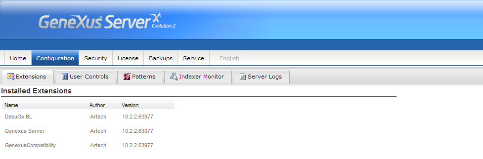 GXserver Configuration Section