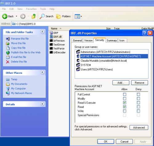 WindowsXP_IIRFReadPermissionsASPNET