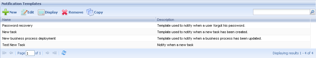 Notification templates detailed