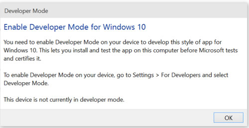 enable developer mode