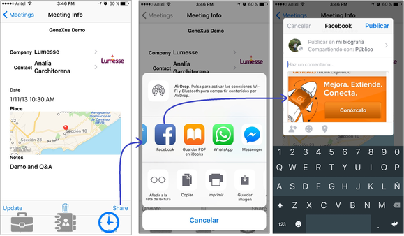 SharingAPI - iOS button