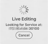 Live Editing - iOS - Connecting