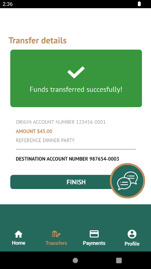 First Bank sample Android - Moneytransfer_Step04