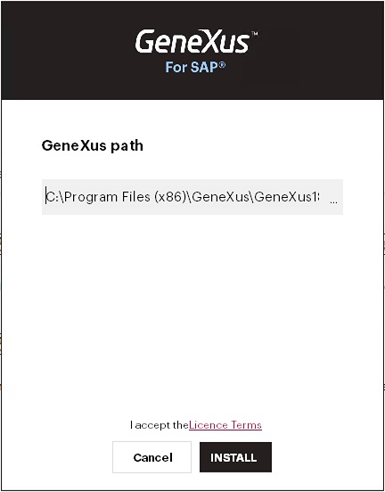 Genexus for SAP setup