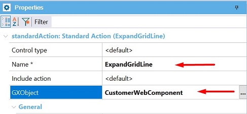 GeneXus for SAP Systems-Expanding/collapsing data in lines of a Grid-Properties