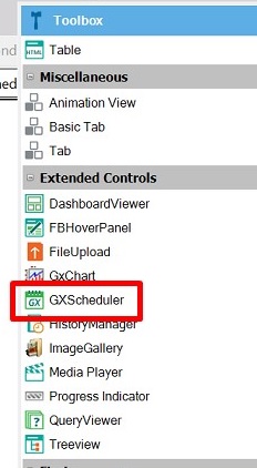 GXScheduler control Toobox window v18
