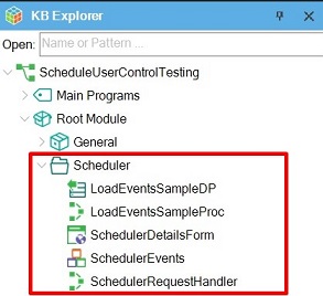 Schedule file in KB Exlorer v18